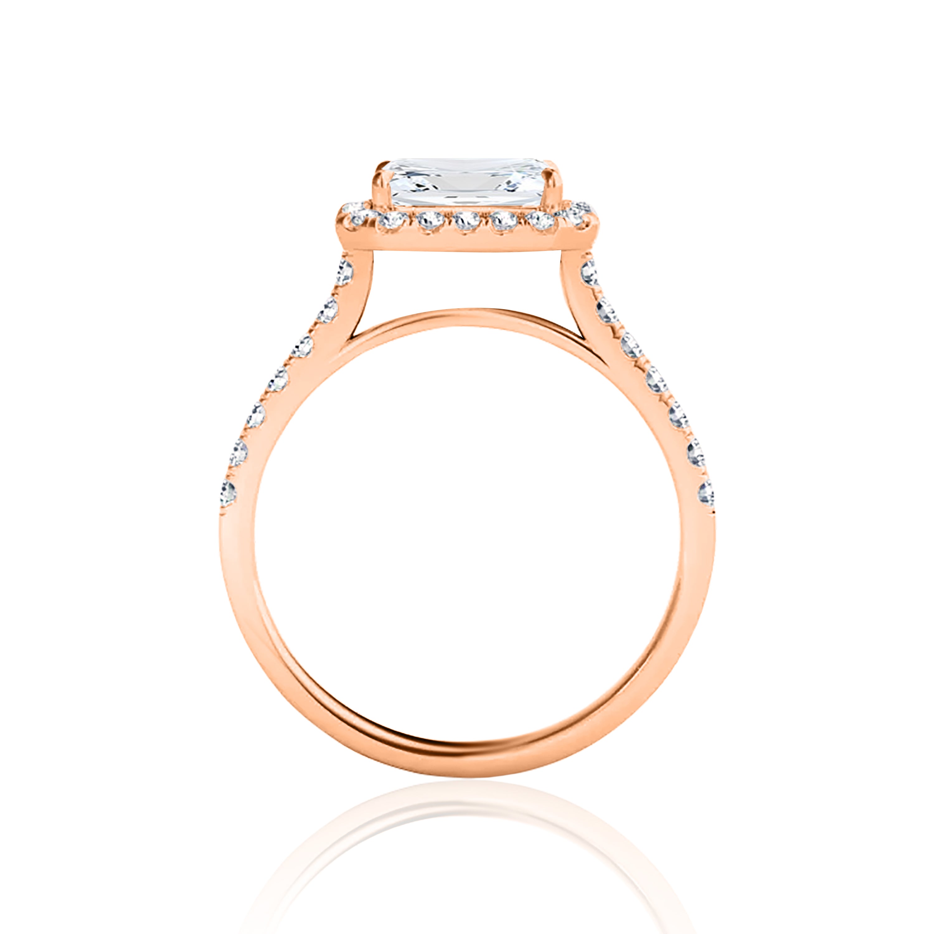 #Metal_14K Rose Gold#Shape_Emerald