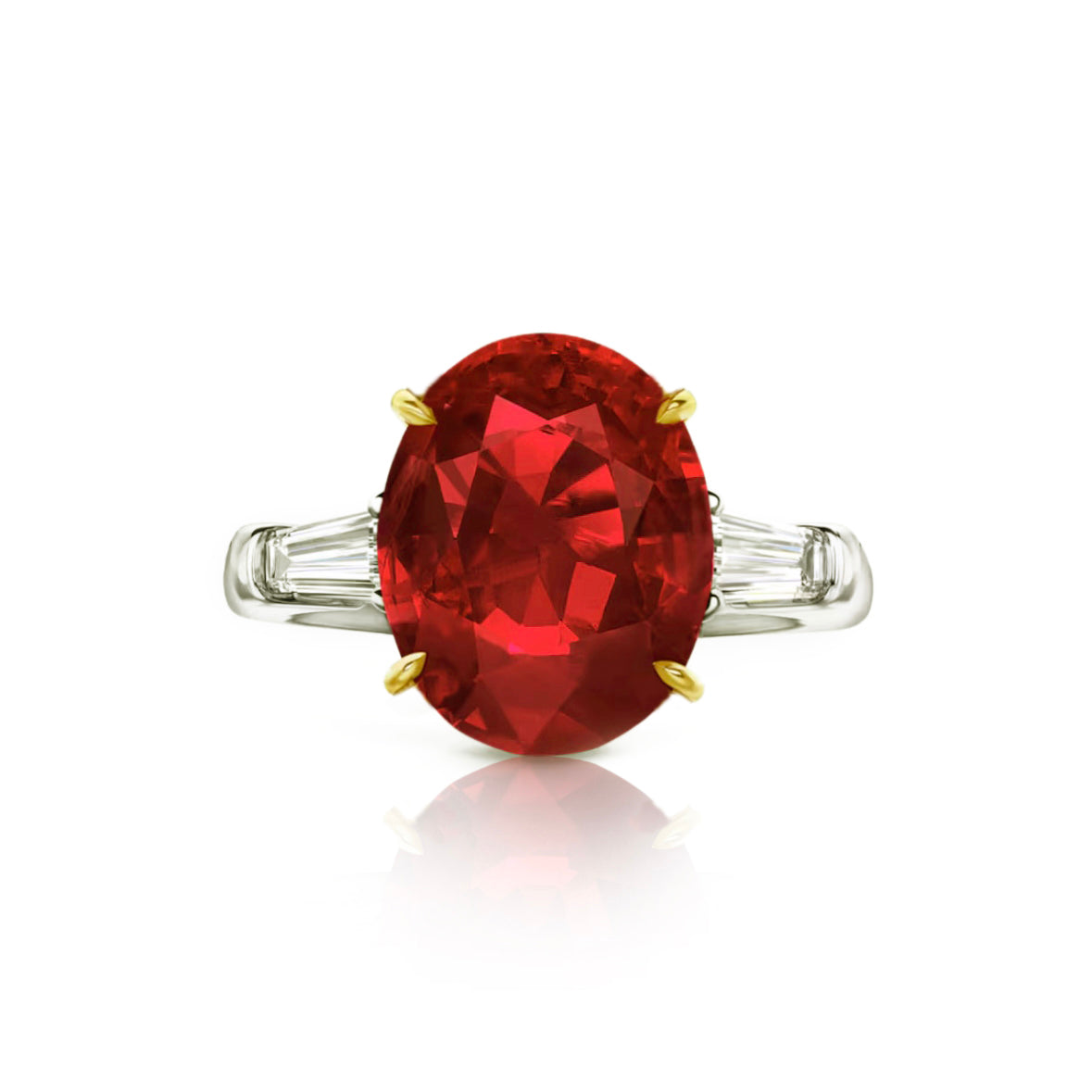 Phoenix Oval Ruby Ring