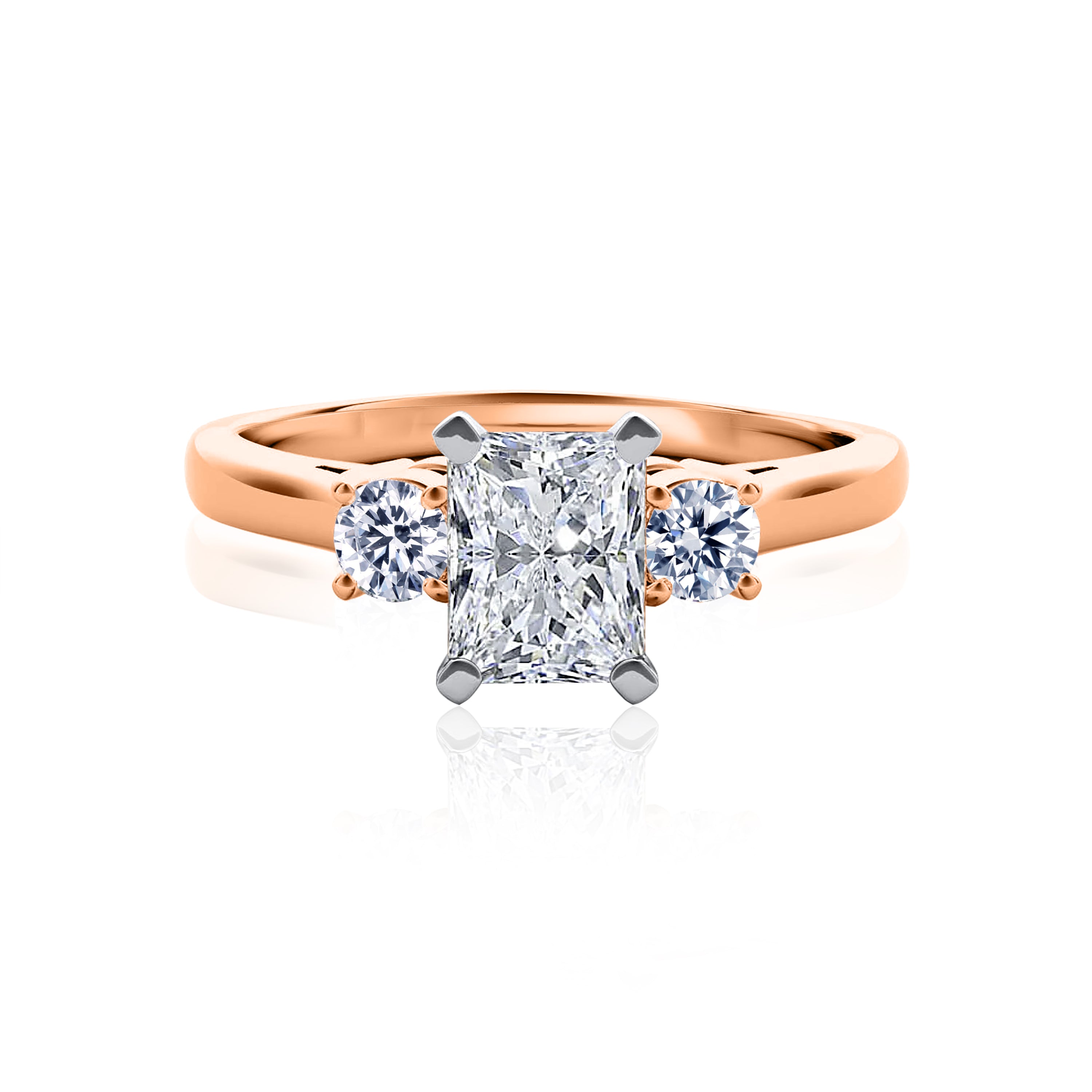 #Metal_14K Rose Gold#Prong_Standard#Shape_Radiant