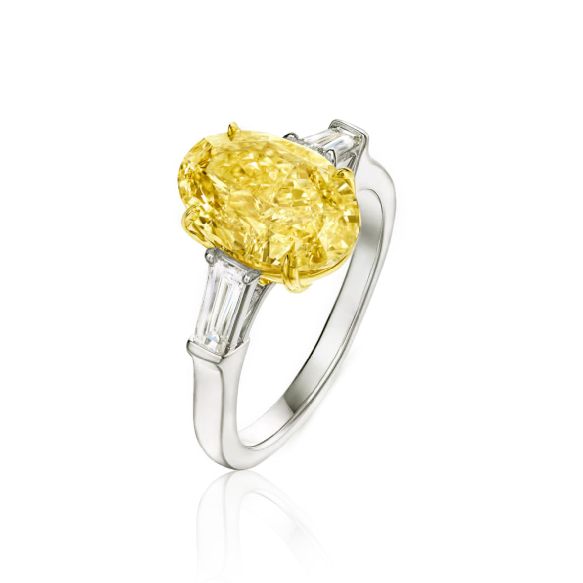 Blossom Oval-Shaped Yellow Diamond Ring