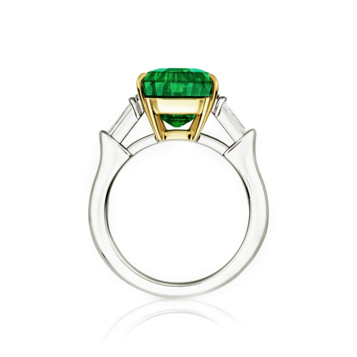 Phoenix Emerald-Cut Emerald Ring