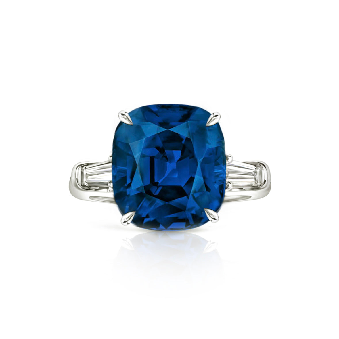 Azure Cushion-Cut Sapphire Ring