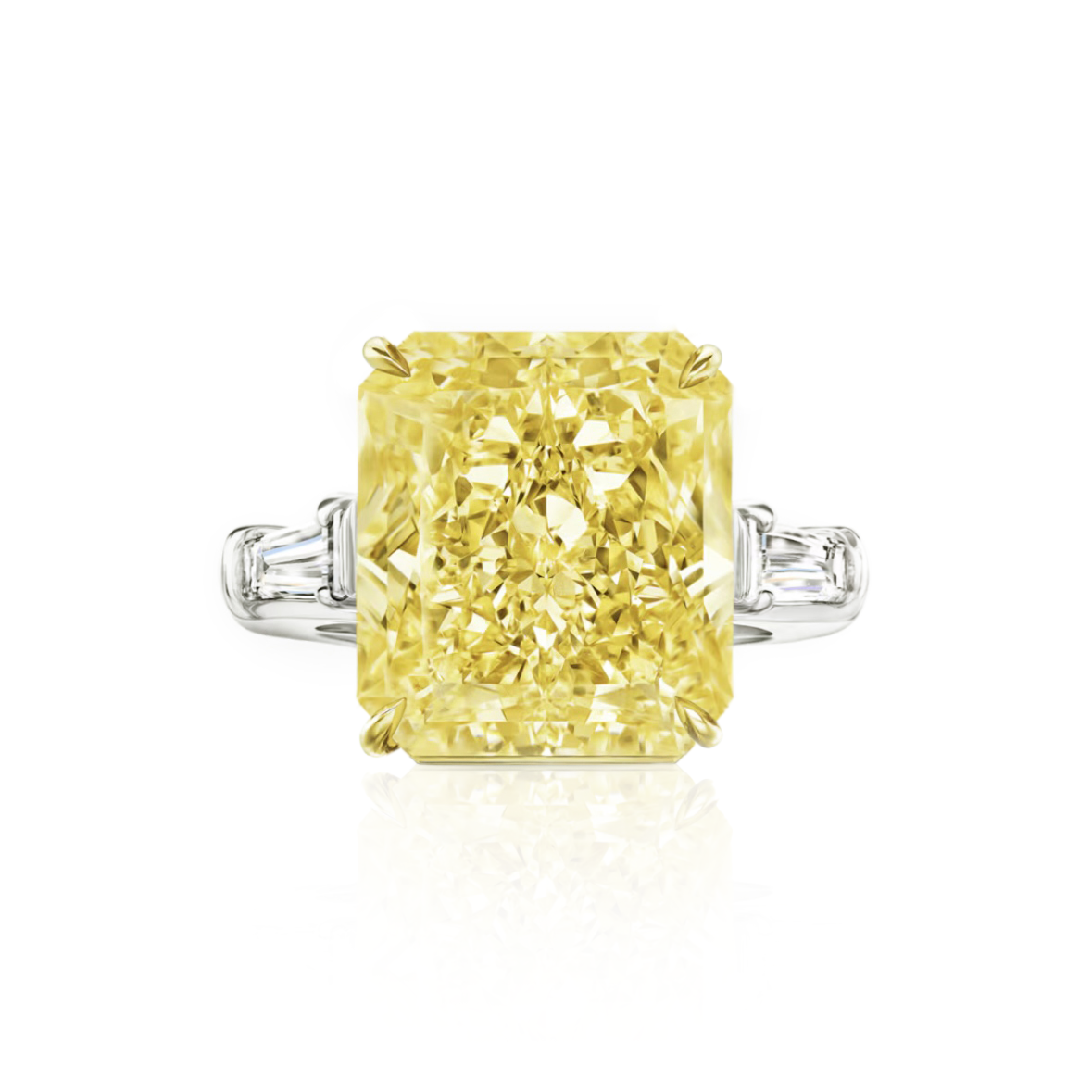 Blossom Radiant-Cut Yellow Diamond Ring