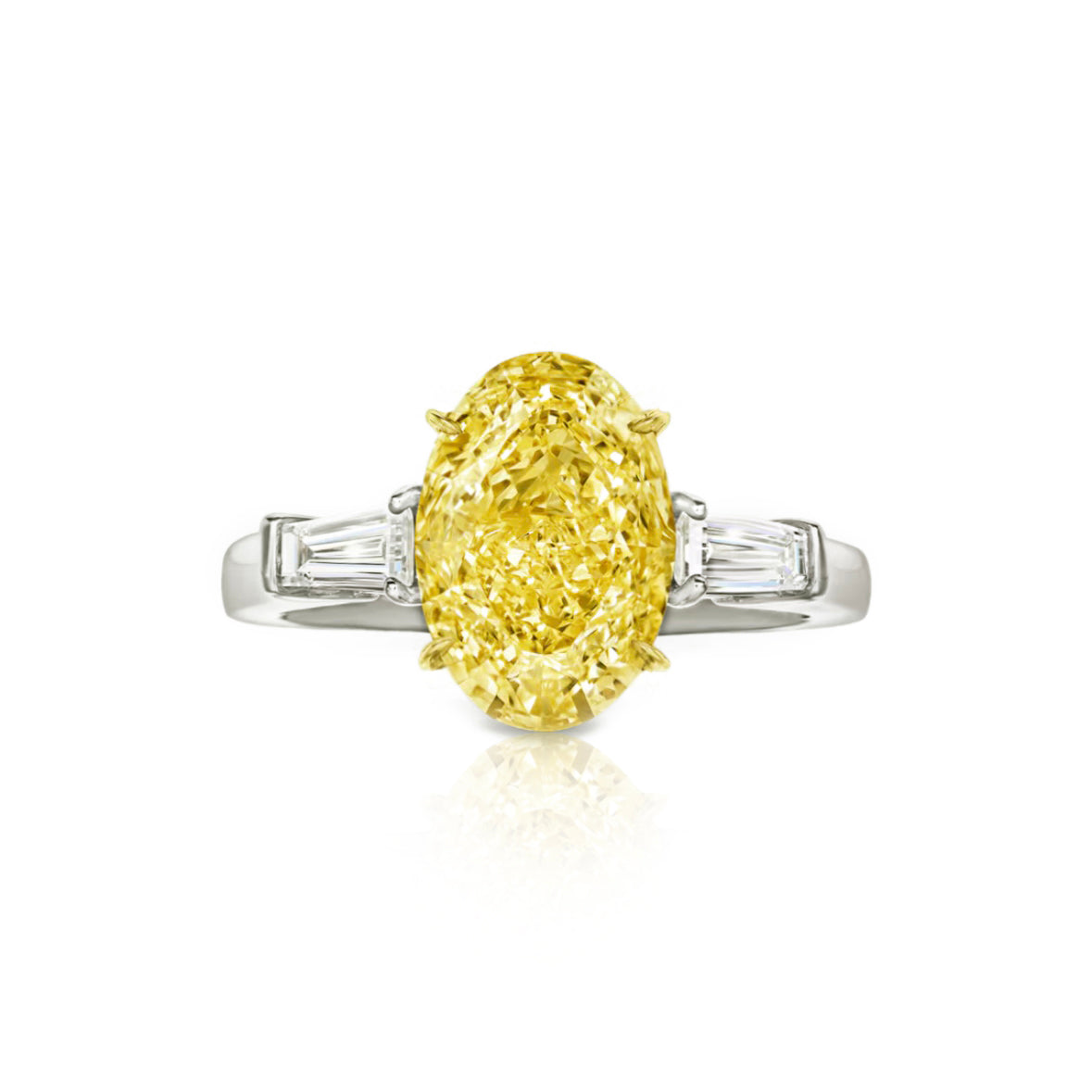 Blossom Oval-Shaped Yellow Diamond Ring