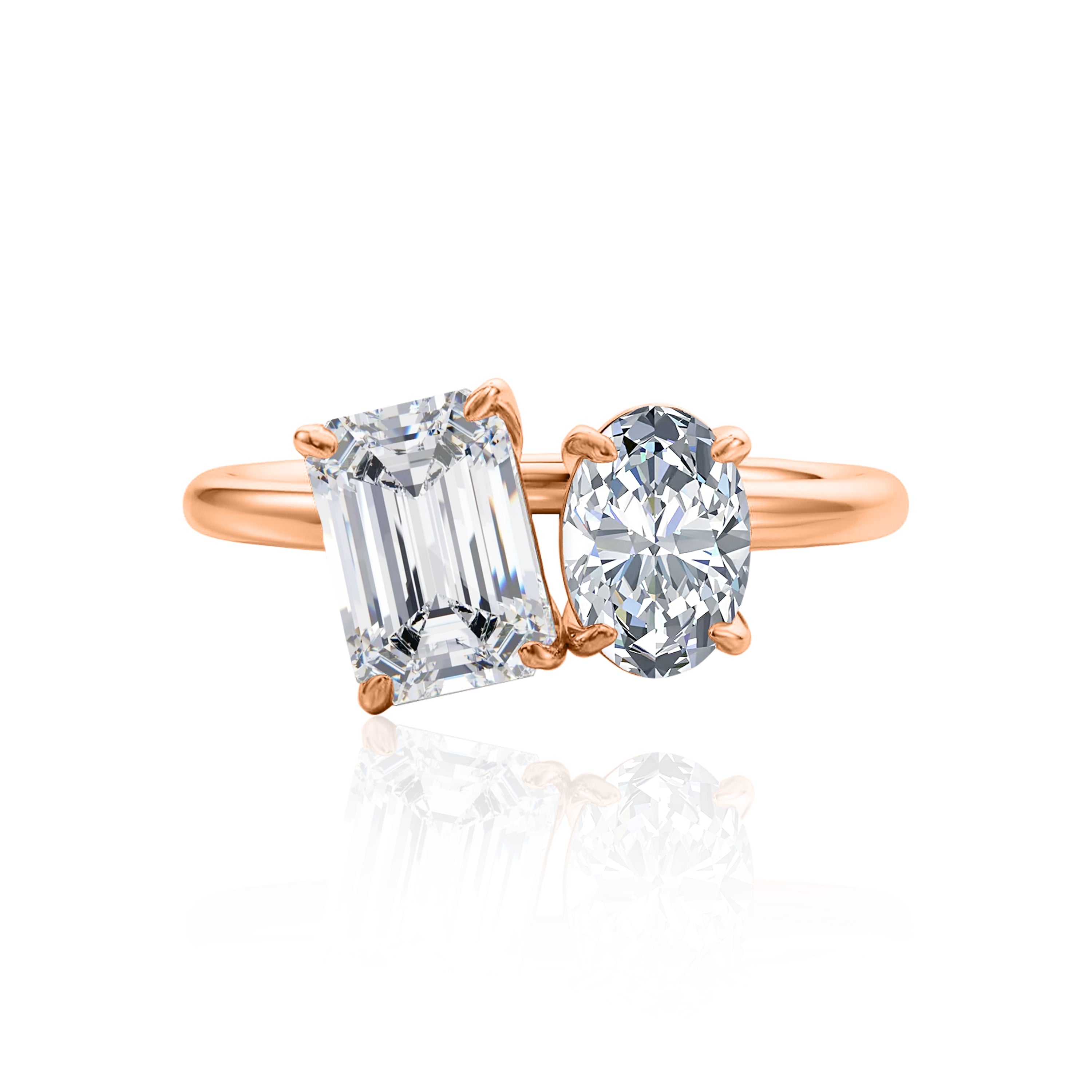 #Metal_14K Rose Gold#Shape_Emerald