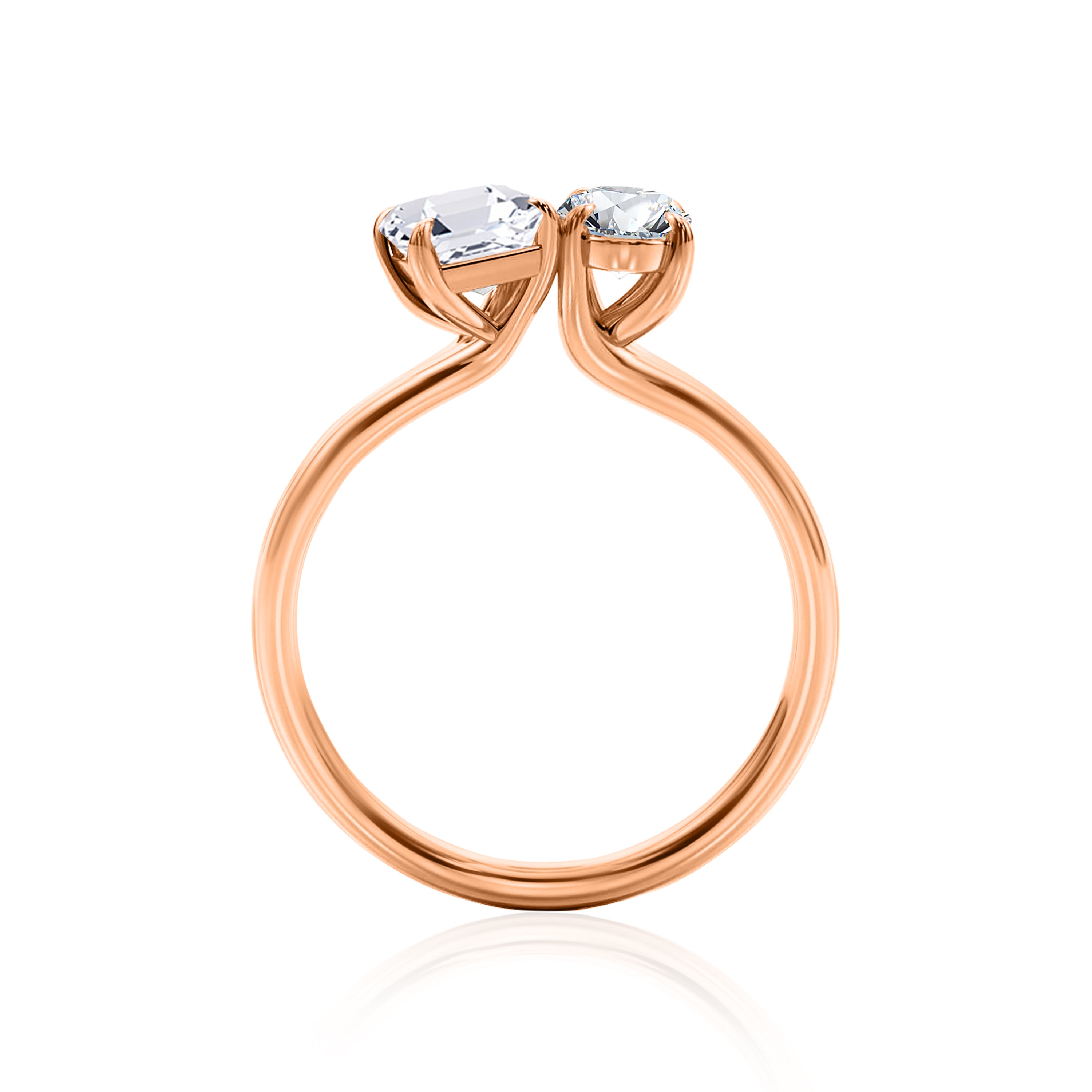 #Metal_14K Rose Gold#Shape_Emerald