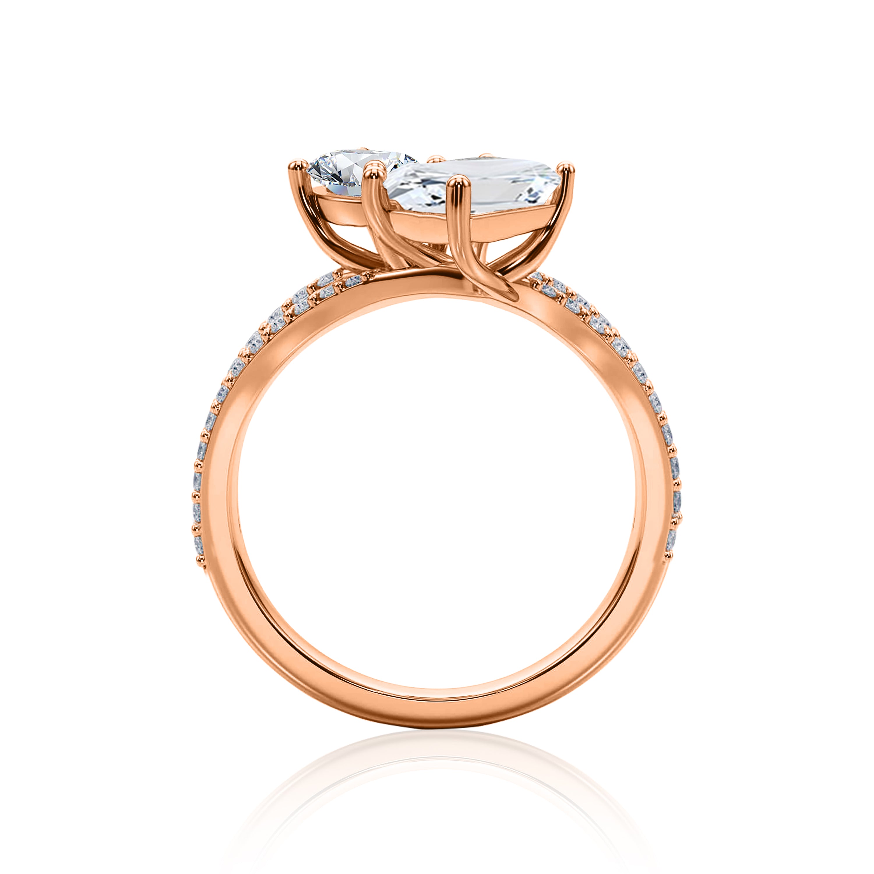 #Metal_14K Rose Gold#Shape_Emerald