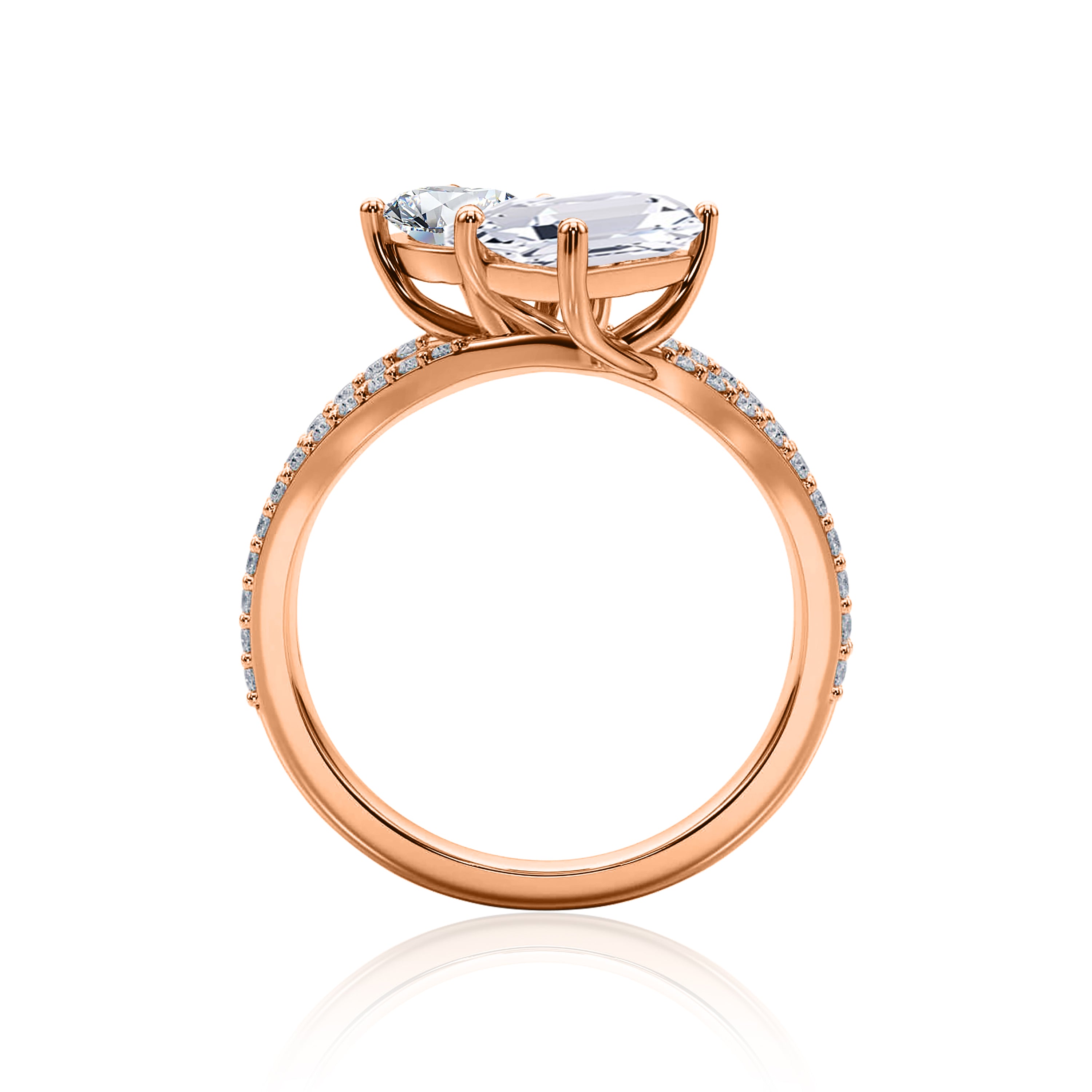 #Metal_14K Rose Gold#Shape_Radiant