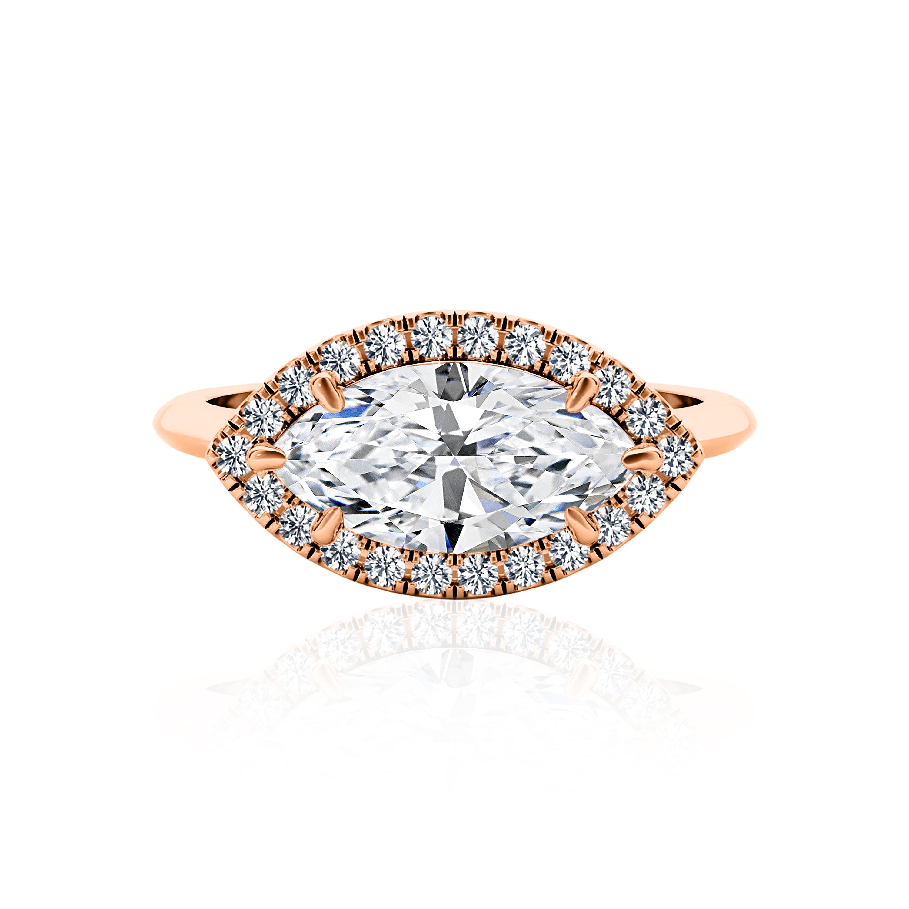 #Metal_14K Rose Gold#Shape_Marquise