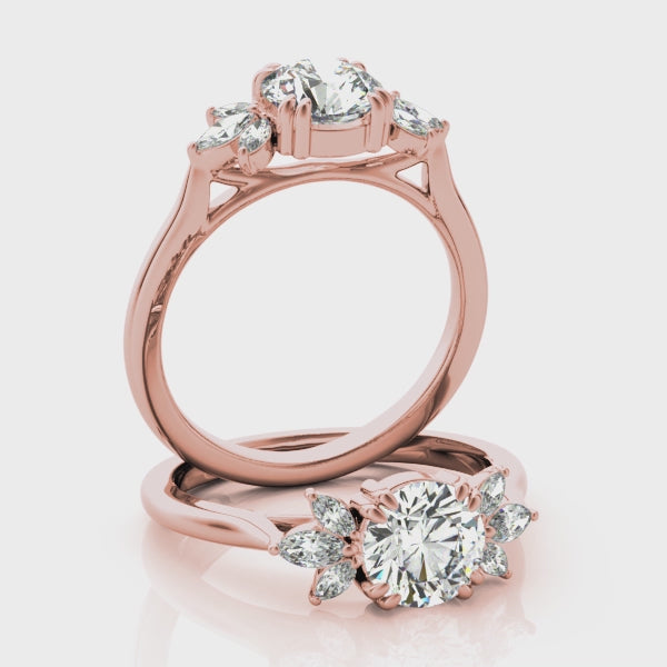 #Metal_14K Rose Gold#Shape_Round