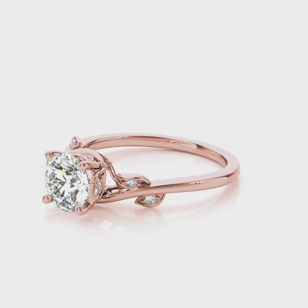 #Metal_14K Rose Gold#Prong_Standard#Shape_Round