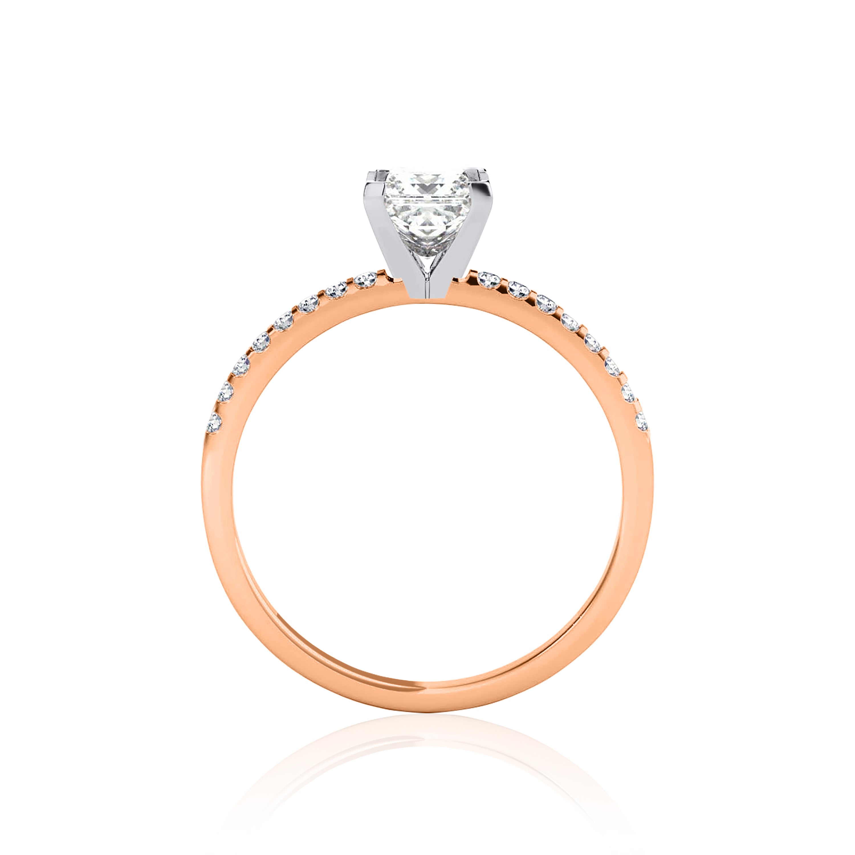 #Metal_14K Rose Gold#Shape_Princess