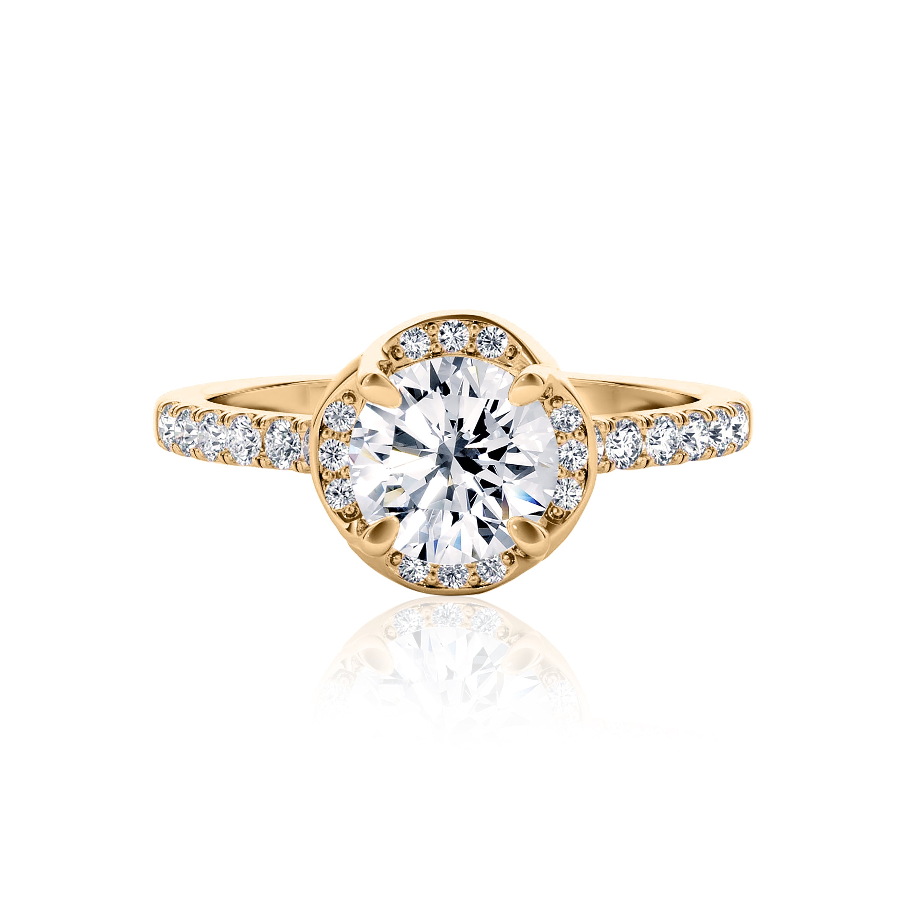 #Metal_14K Yellow Gold#Prong_Standard#Shape_Round#Metal_18K Yellow Gold