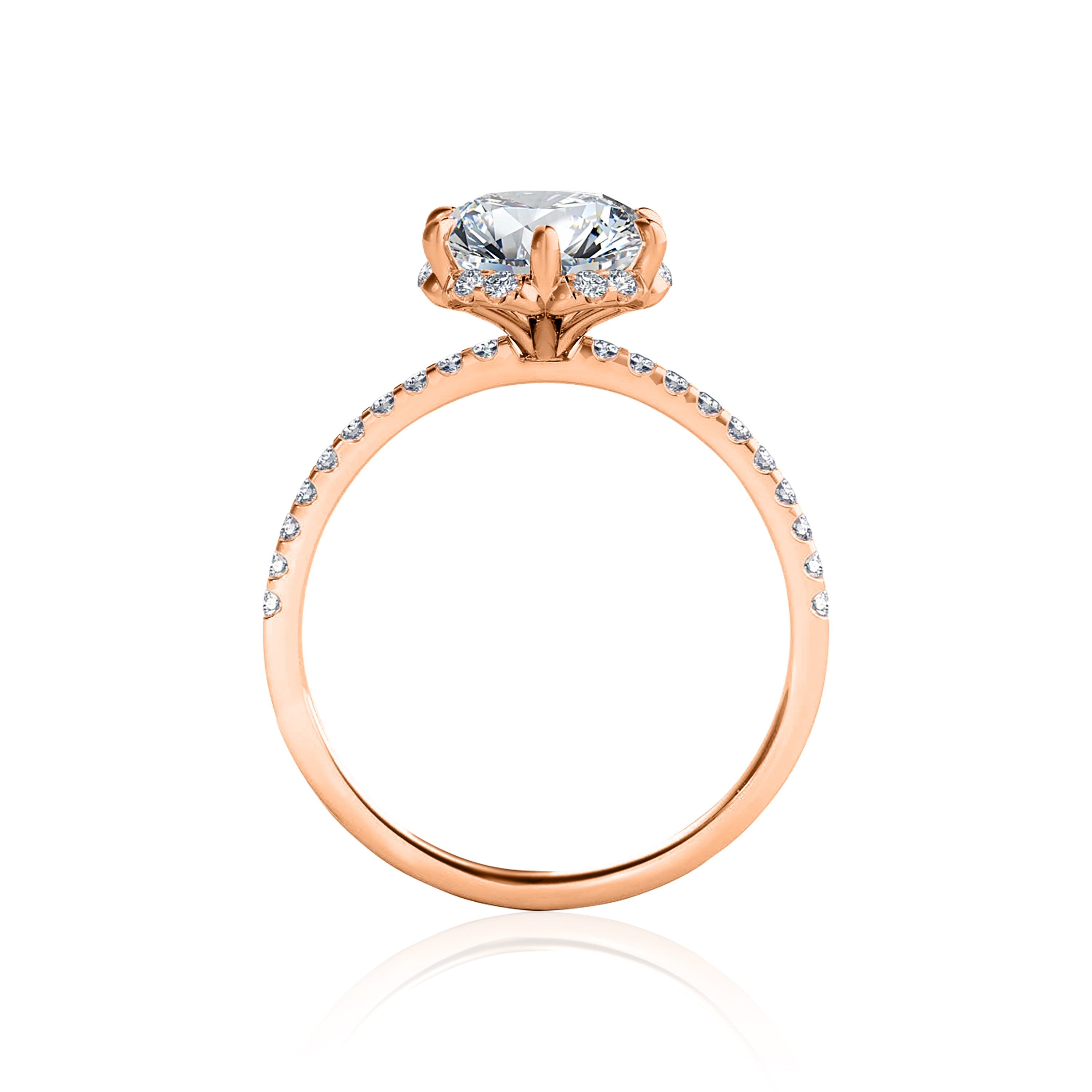 #Metal_14K Rose Gold#Prong_Standard#Shape_Round