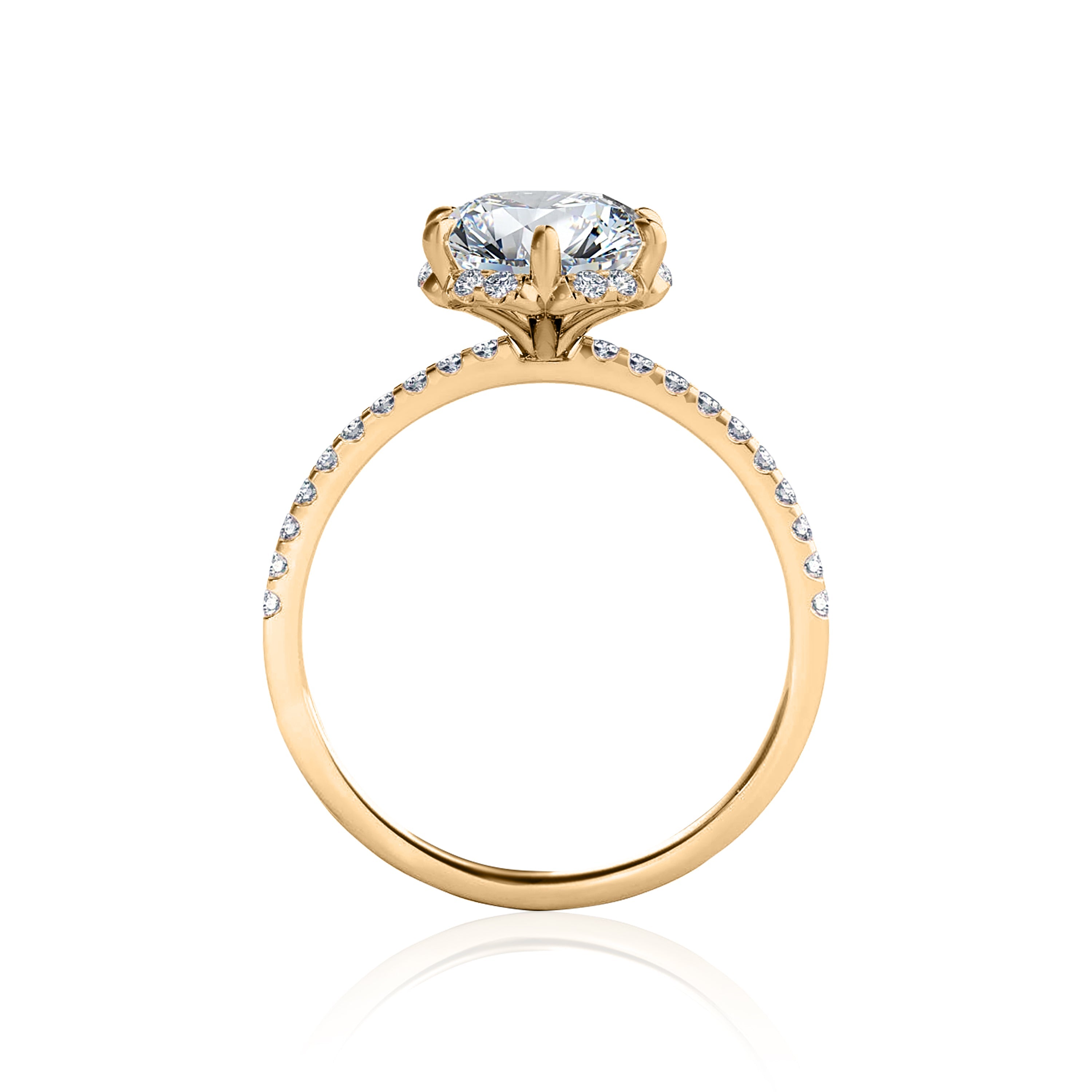 #Metal_14K Yellow Gold#Prong_Standard#Shape_Round#Metal_18K Yellow Gold