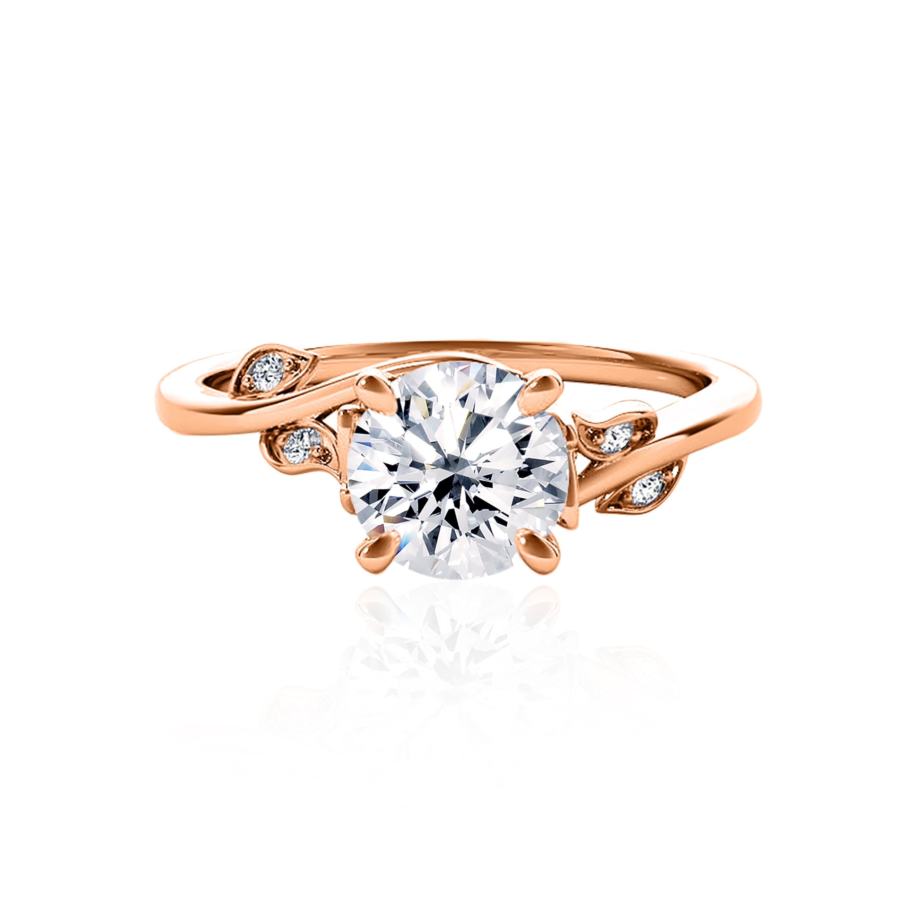 #Metal_14K Rose Gold#Prong_Standard#Shape_Round