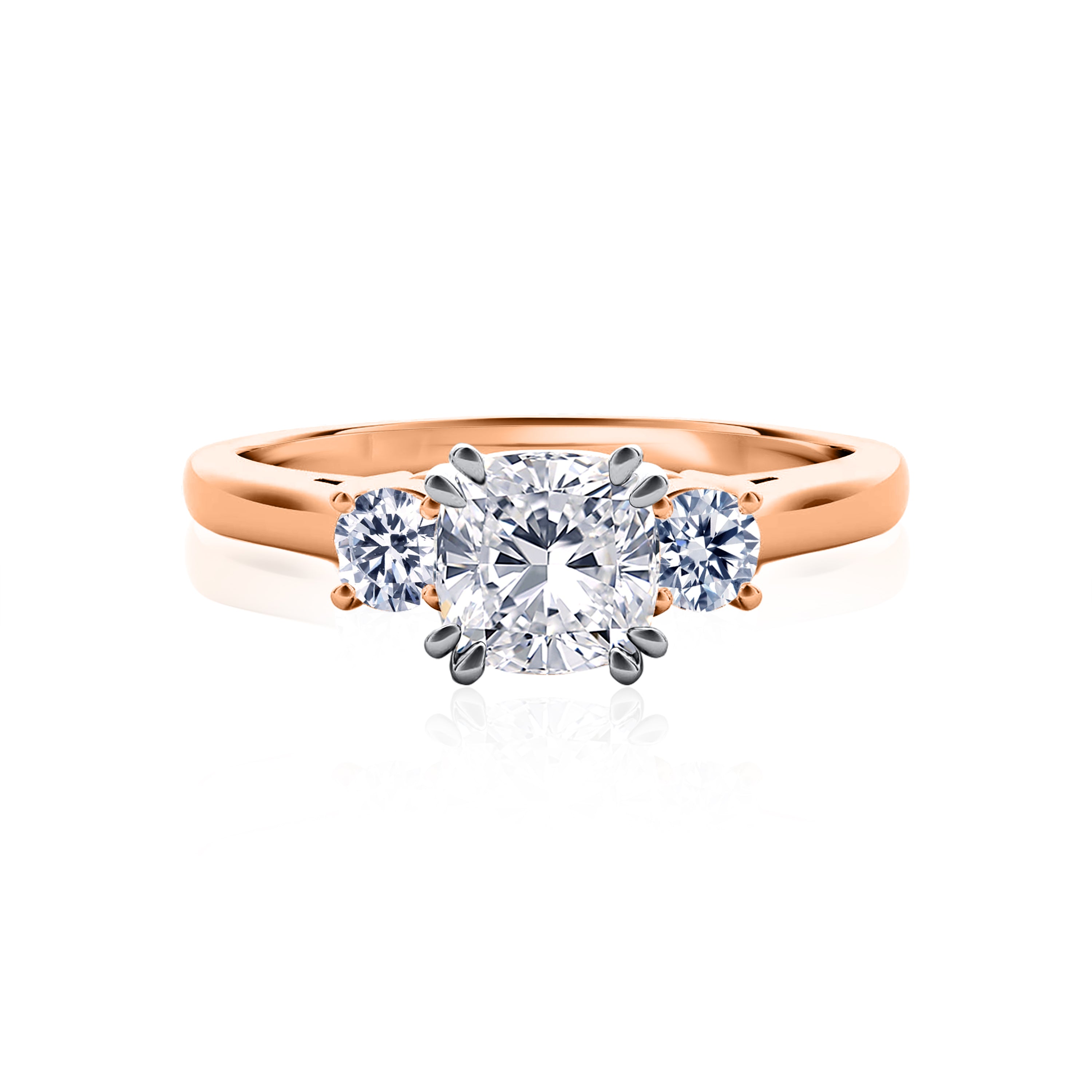 #Metal_14K Rose Gold#Prong_Standard#Shape_Cushion