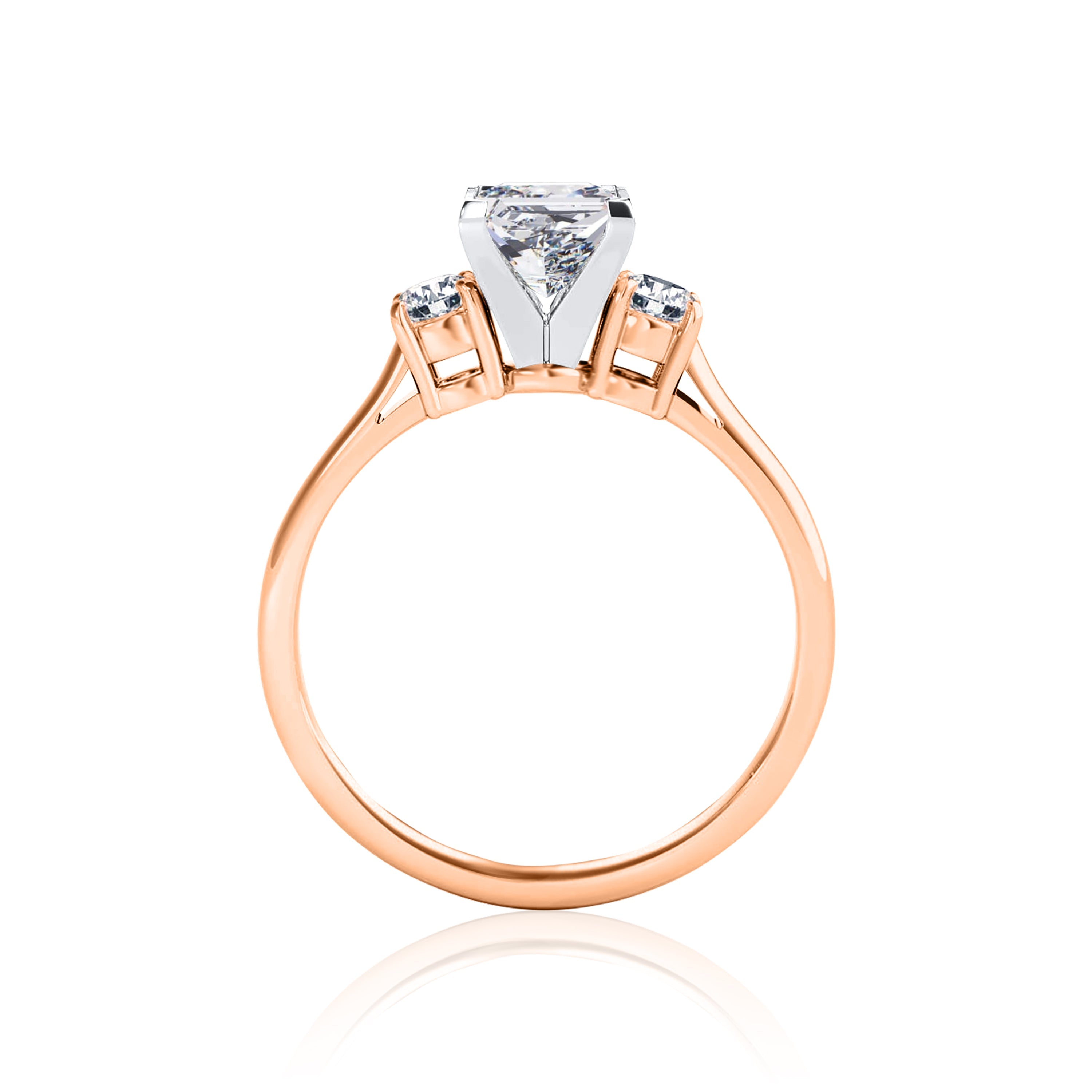 #Metal_14K Rose Gold#Prong_Standard#Shape_Princess