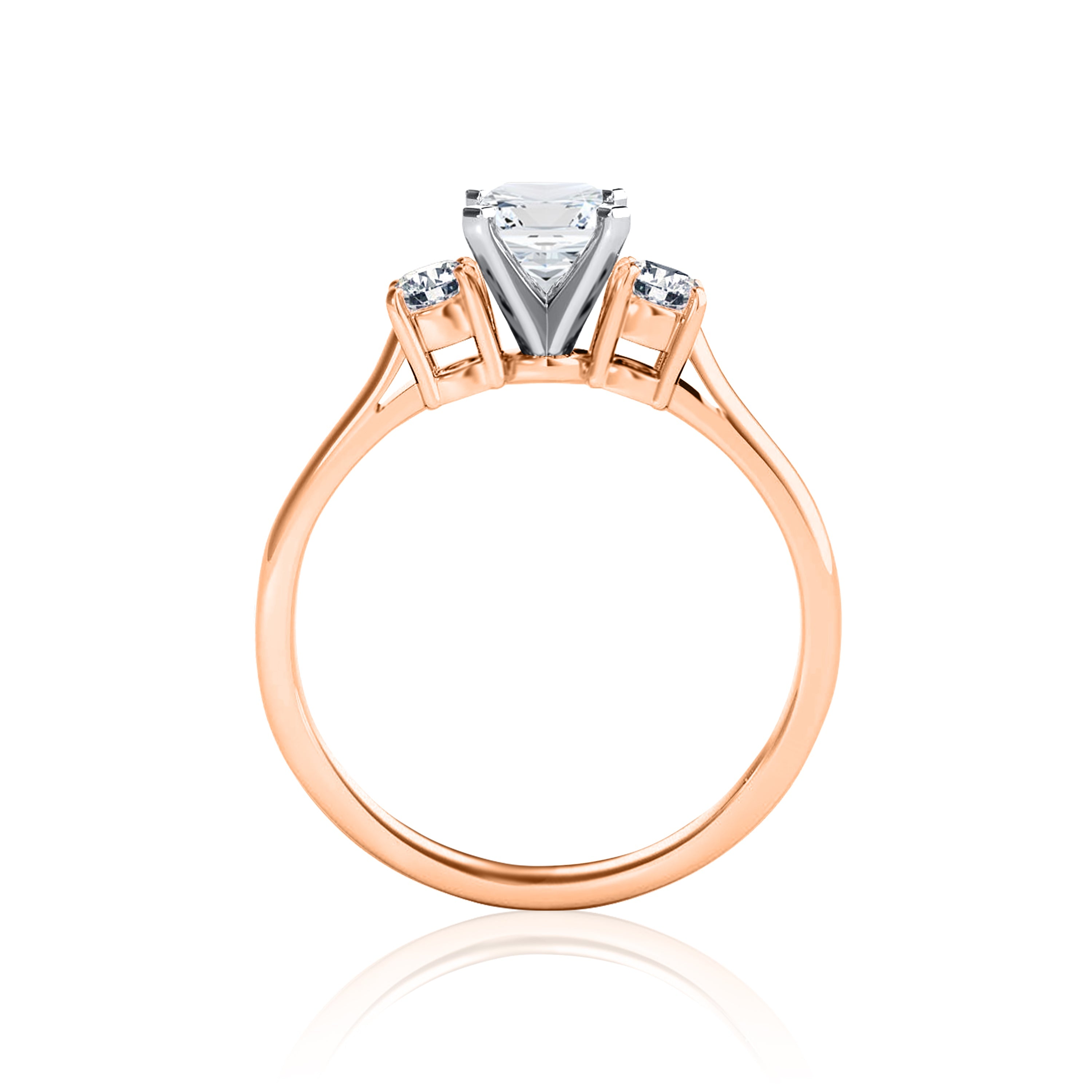 #Metal_14K Rose Gold#Prong_Standard#Shape_Radiant