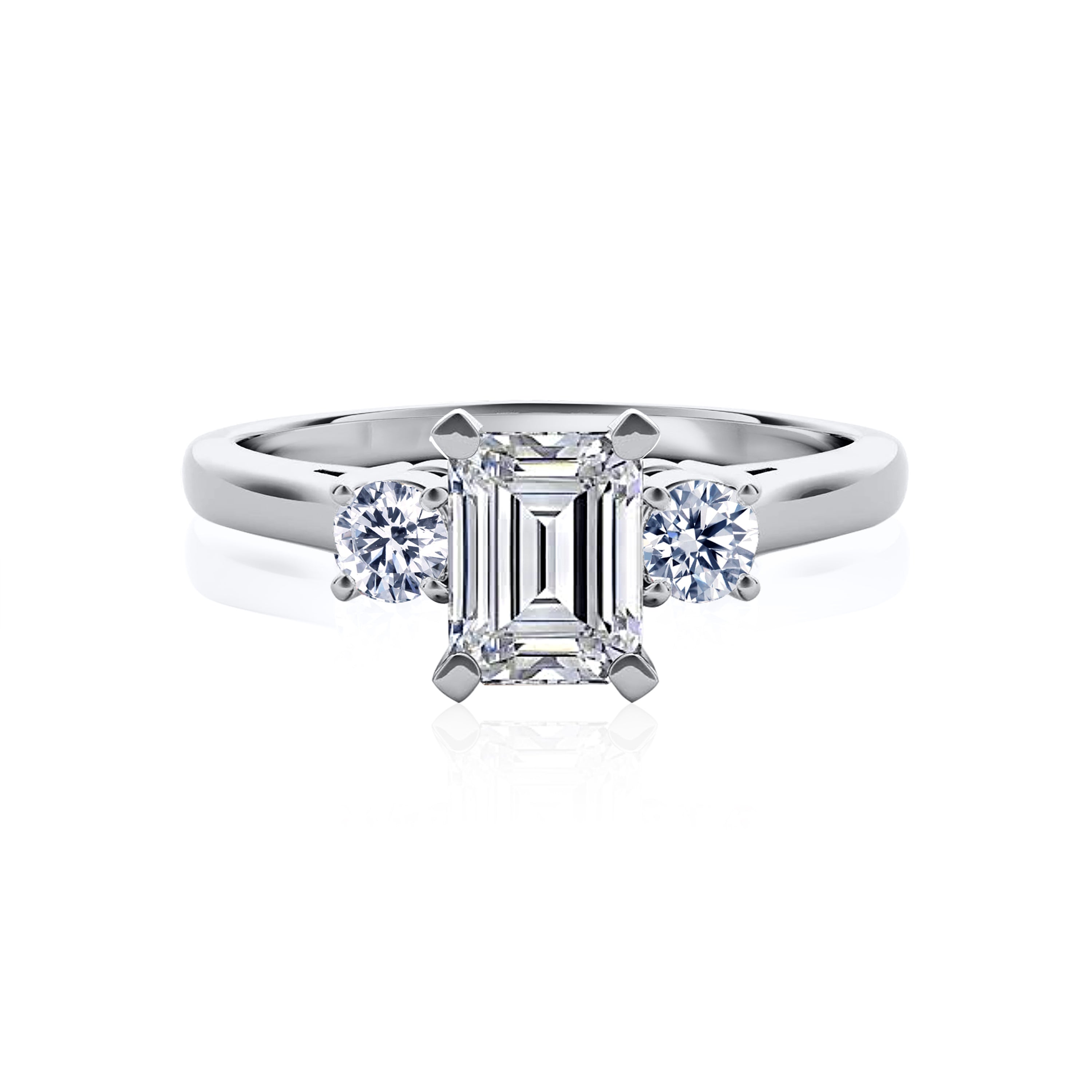 #Metal_14K White Gold#Prong_Standard#Shape_Emerald#Metal_18K White Gold#Metal_Platinum