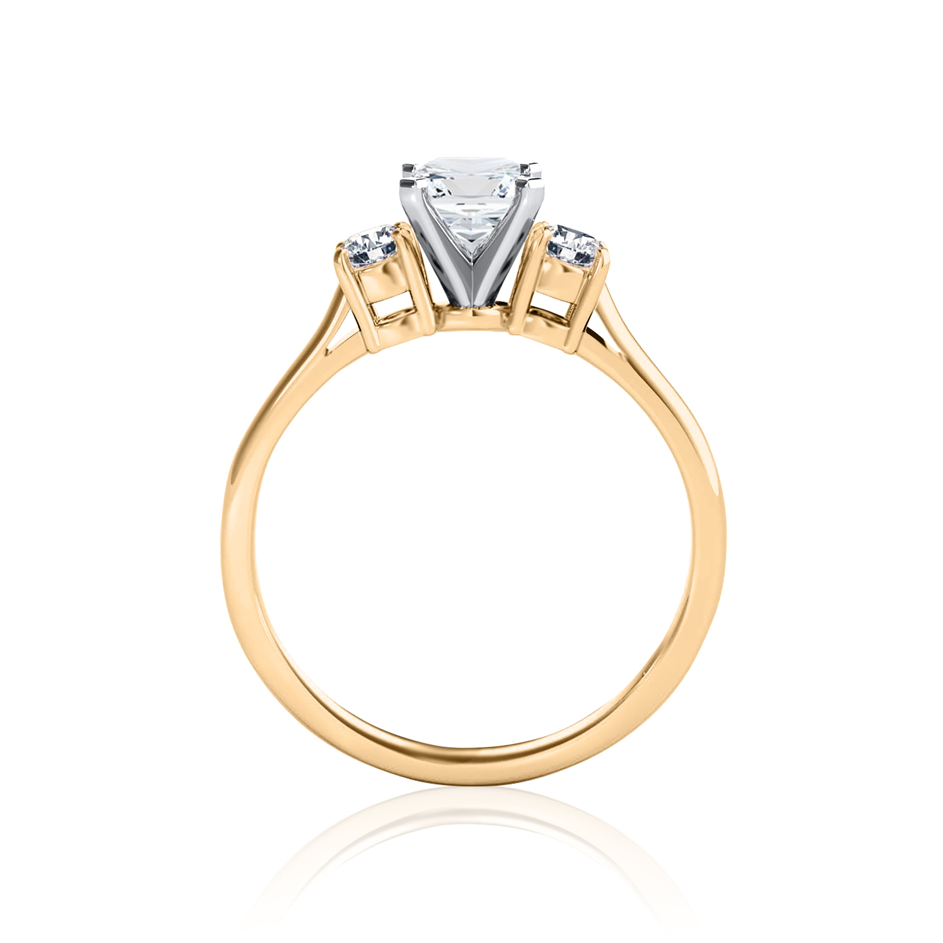 #Metal_14K Yellow Gold#Prong_Standard#Shape_Radiant#Metal_18K Yellow Gold