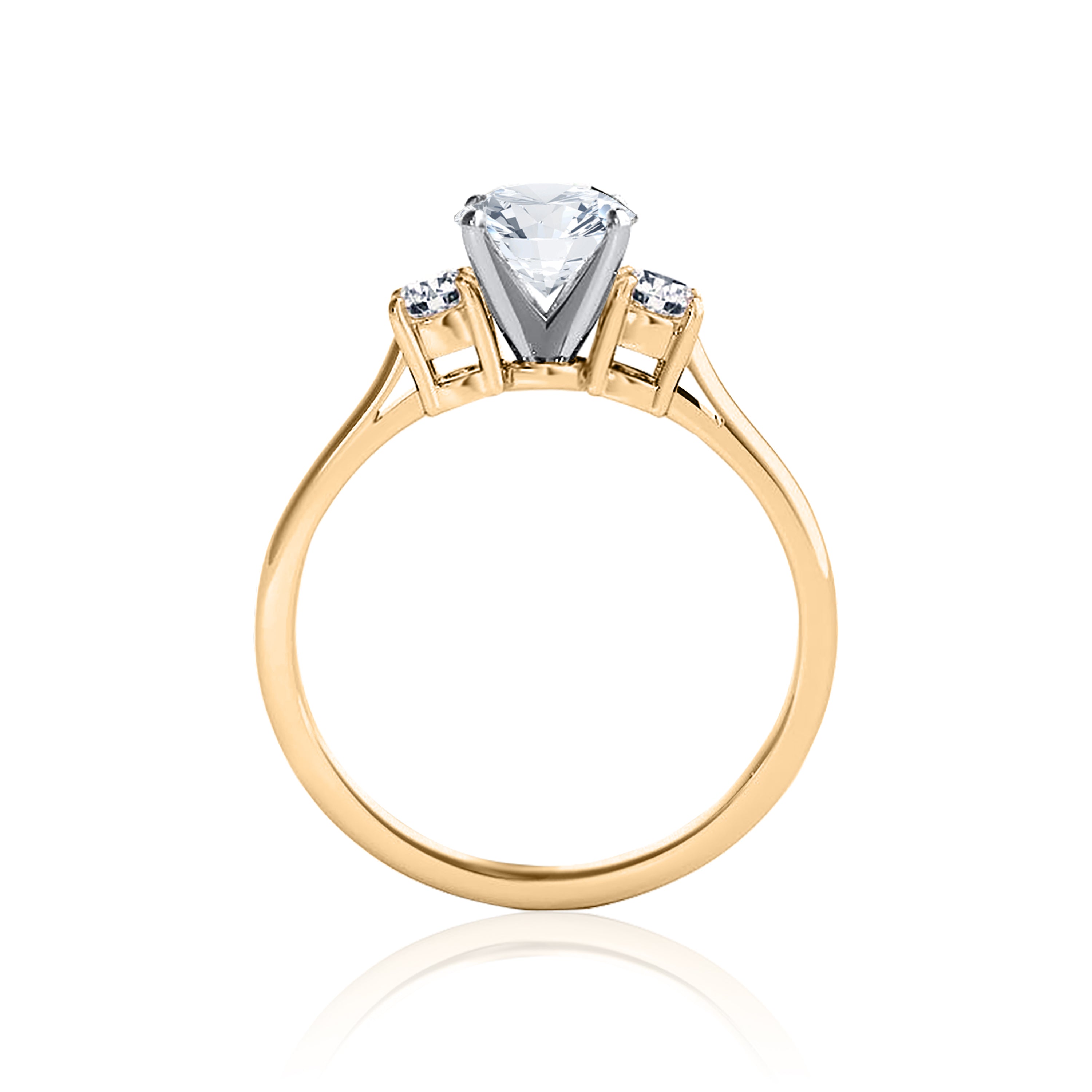 #Metal_14K Yellow Gold#Prong_Standard#Shape_Heart#Metal_18K Yellow Gold#Shape_Round