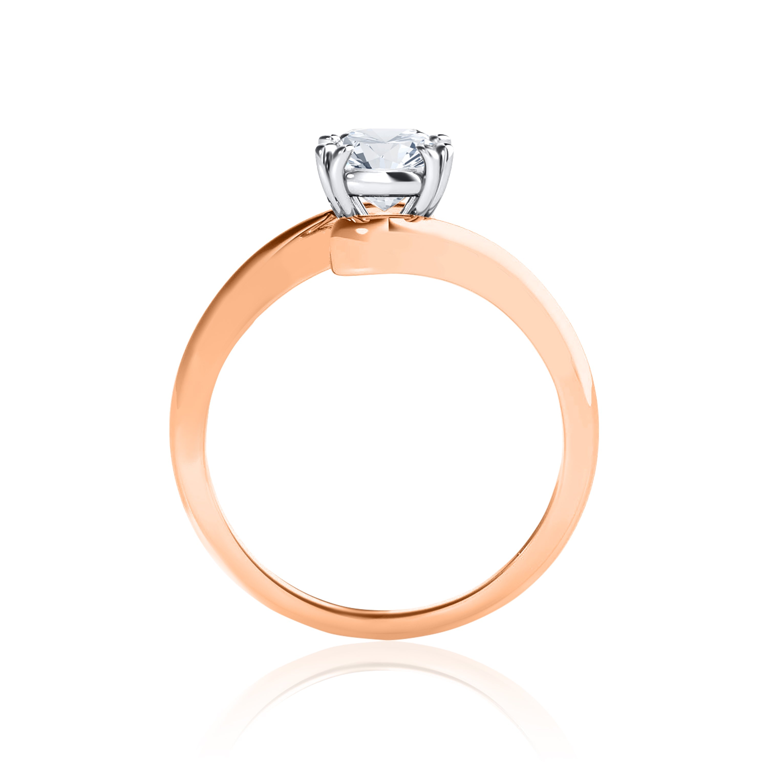 #Metal_14K Rose Gold#Prong_Standard#Shape_Asscher