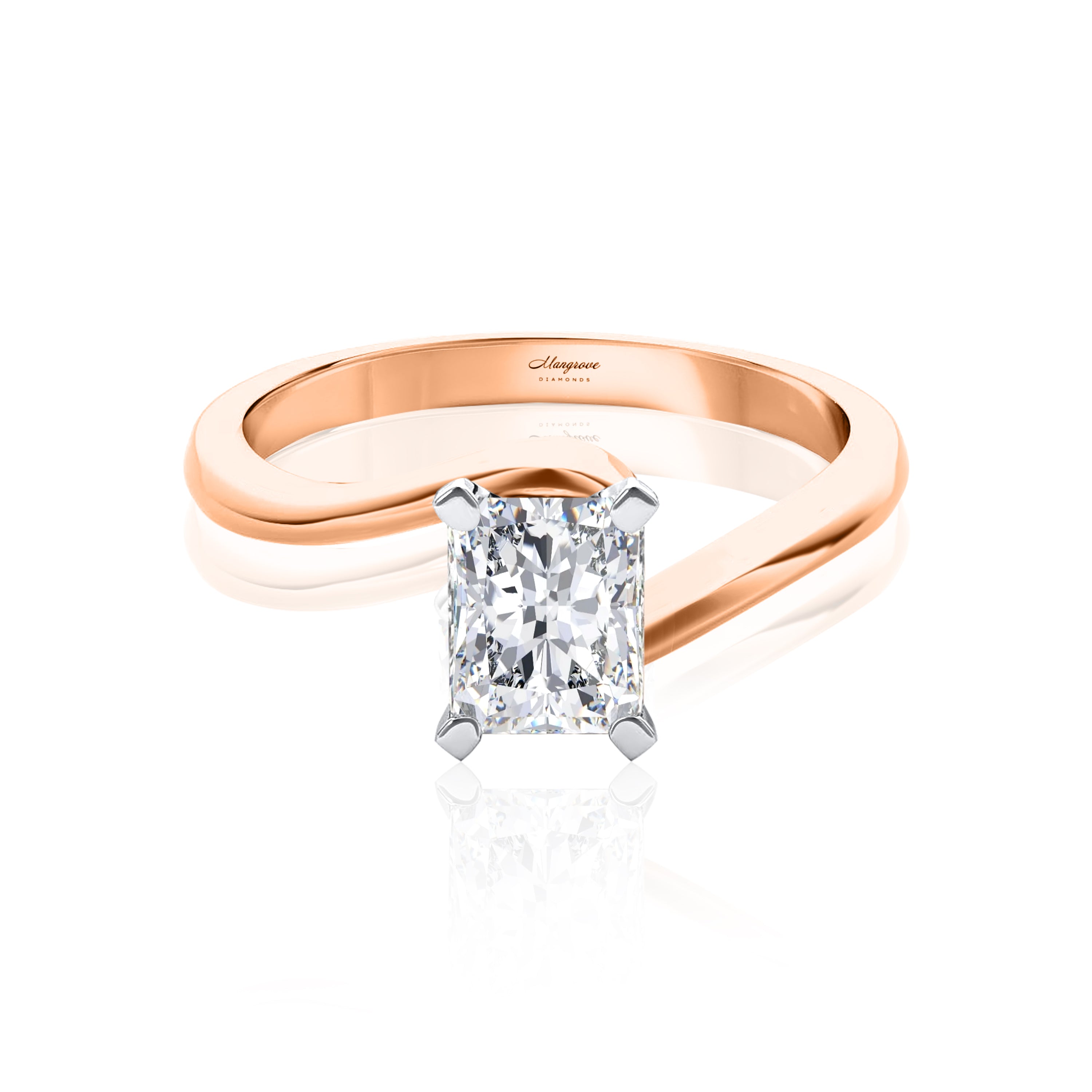 #Metal_14K Rose Gold#Prong_Standard#Shape_Radiant