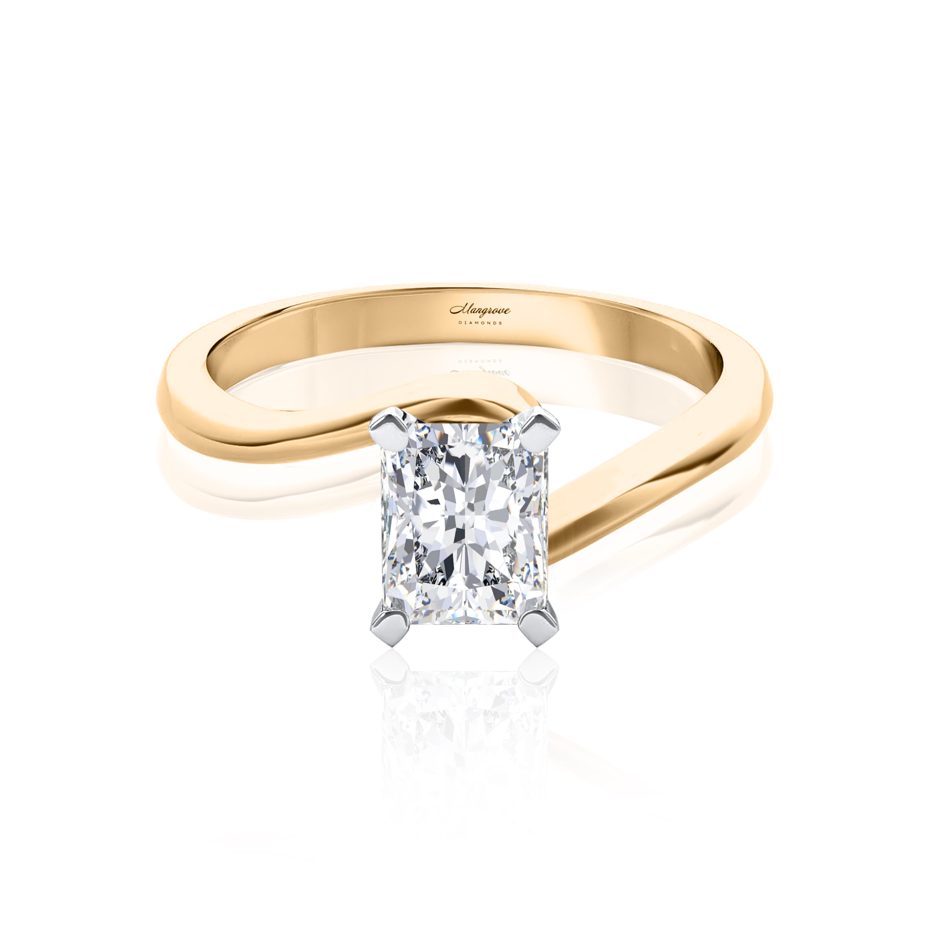 #Metal_14K Yellow Gold#Prong_Standard#Shape_Radiant#Metal_18K Yellow Gold