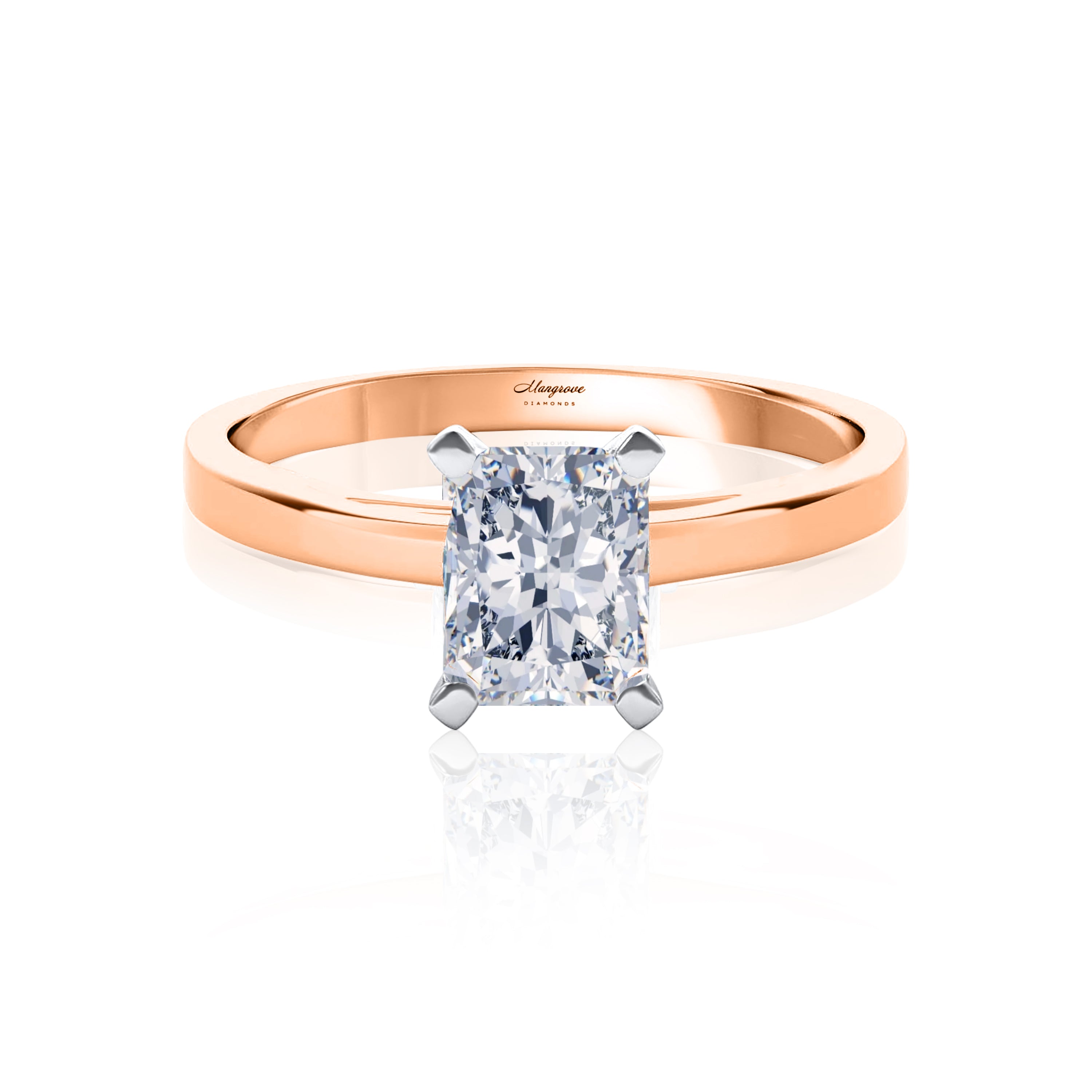 #Metal_14K Rose Gold#Prong_Standard#Shape_Radiant