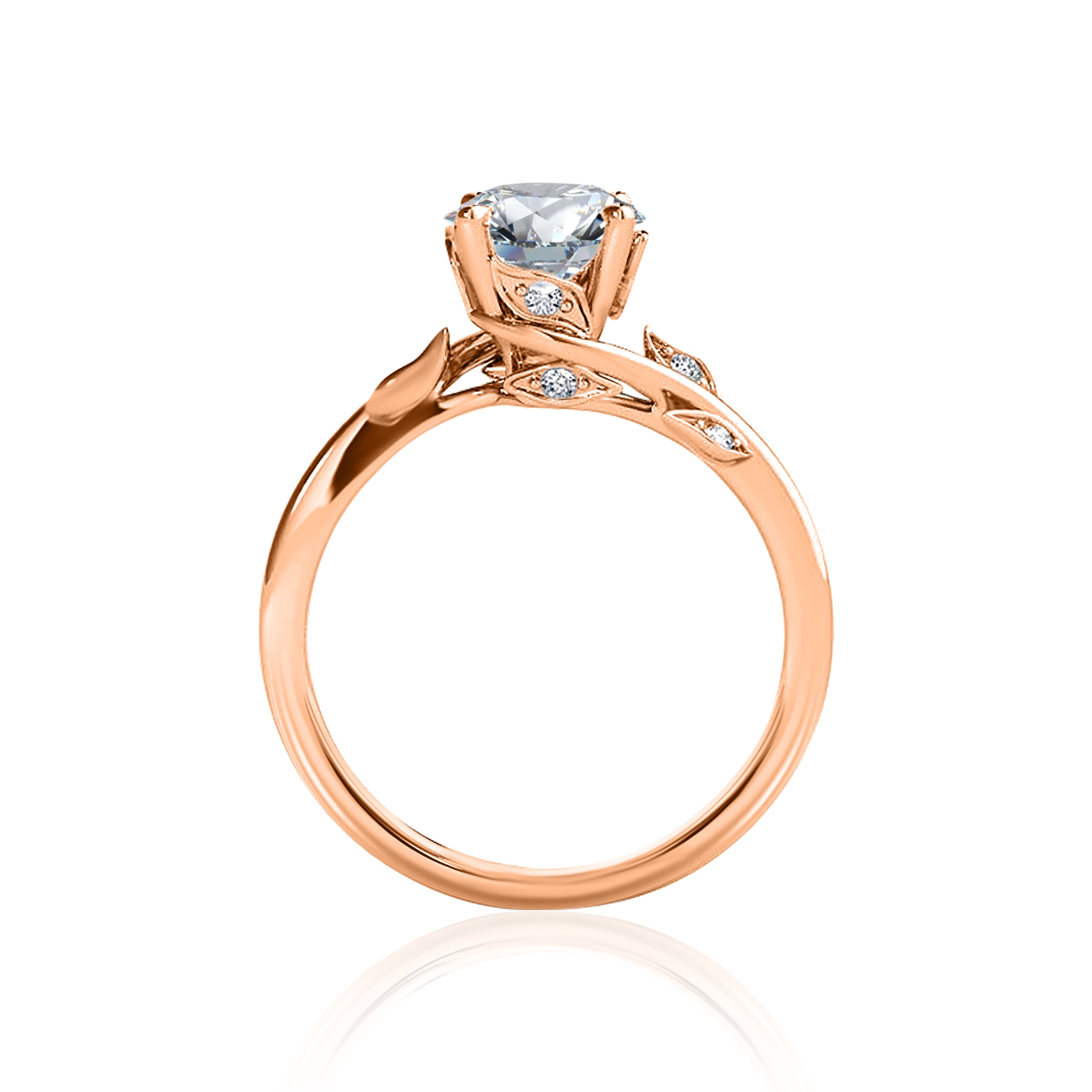 #Metal_14K Rose Gold#Prong_Standard#Shape_Round